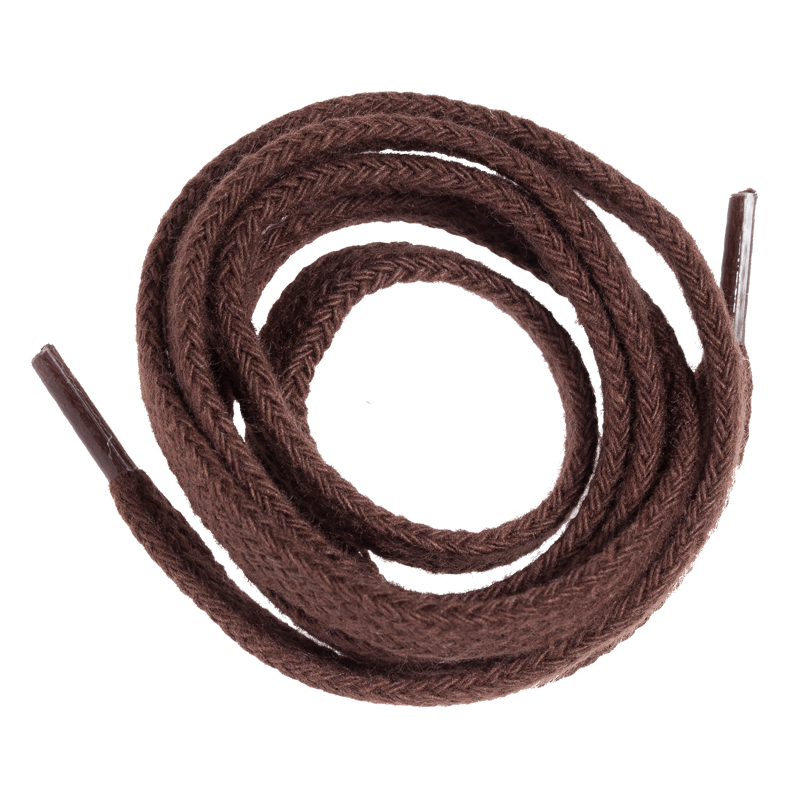 Lacet plat marron moyen