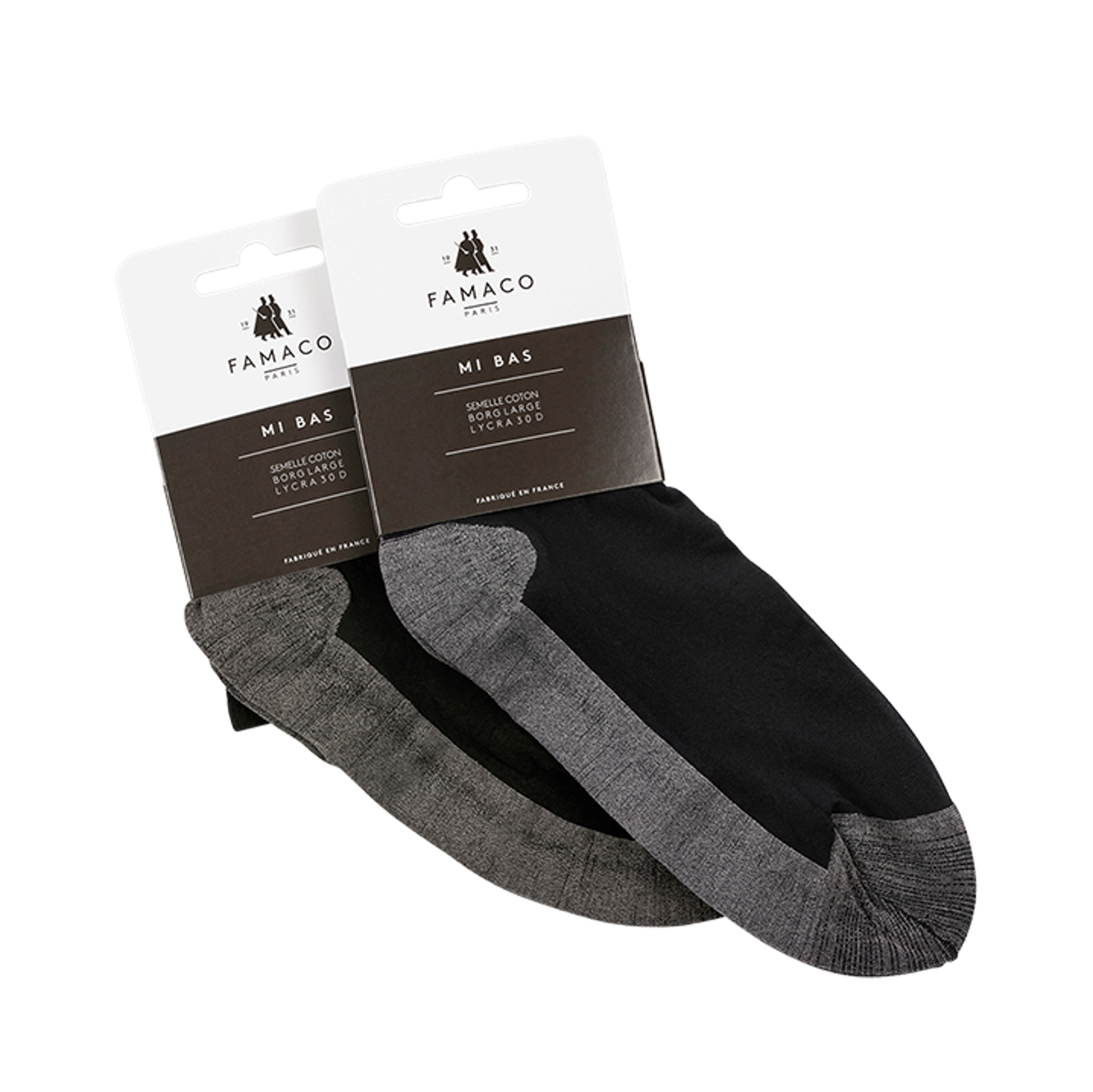 Mi-chaussette semelle coton