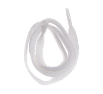 White flat shoelace