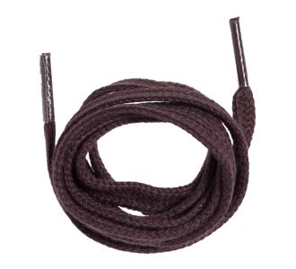 Dark brown flat shoelace