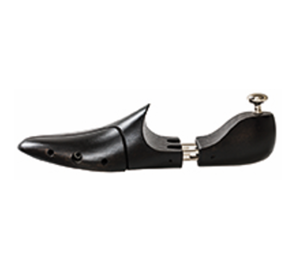 Special black patent shoe tree for window display