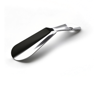 Chausse-pied métal PM 16 cm courbé argent