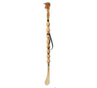 Wooden & plastic shoe horn roma
